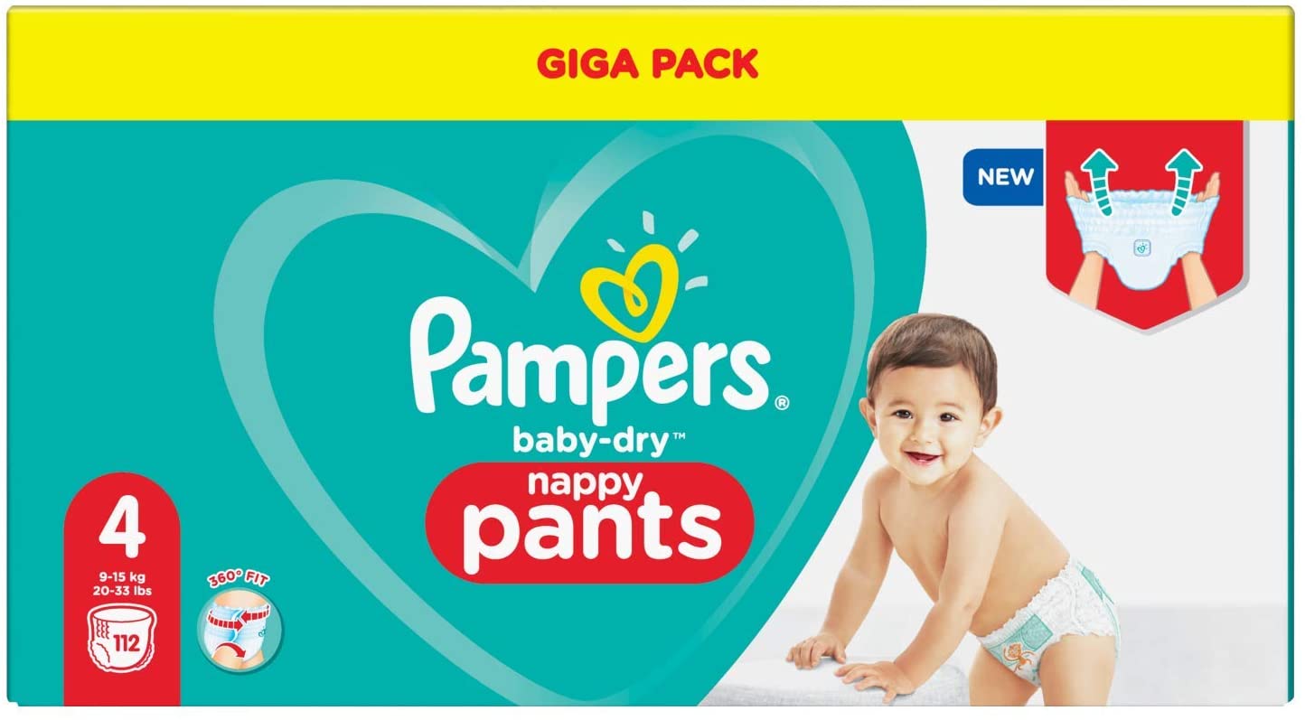 Pampers 81714239 Baby-Dry Pants Nappy Pants White, Size 4 (112 Count) - Image 2