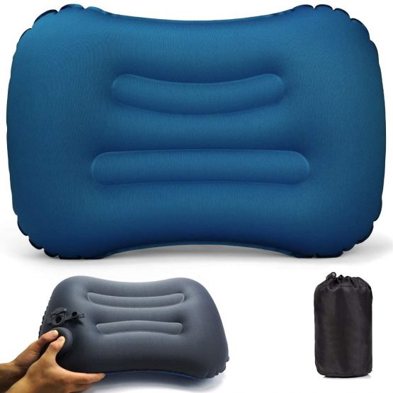VICKSONGS Camping Pillows/Portable Inflate Pillow – Soft Outdoor Pillow Ultralight, Comfortable, Ergonomic, Waterproof Easy to Carry Pillow for Camping, Beach