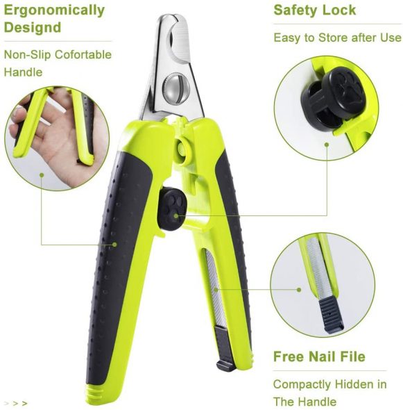 Pet Room Dog Nail Clippers with Safety Guard to Avoid OverCutting