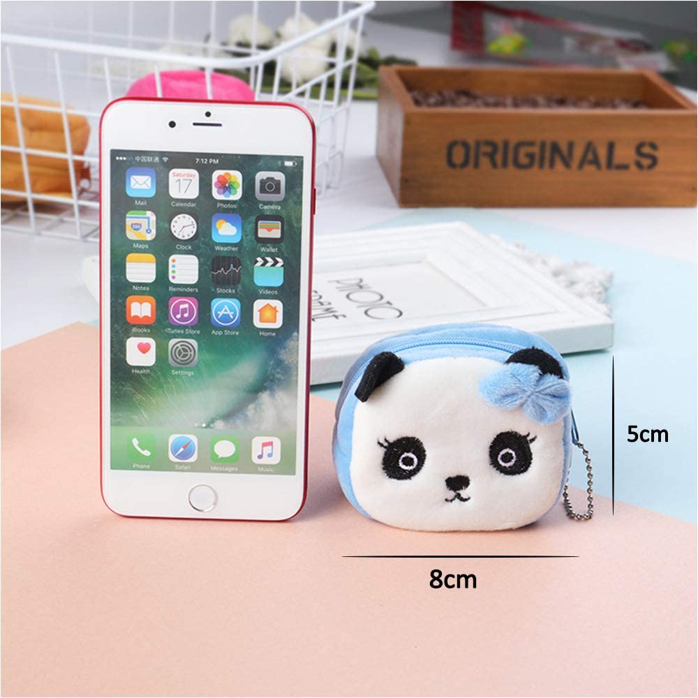 whatUneed Cartoon Plush Coin Purse,Cute Animals Coin Pouch Bag for Kids Coin Tray Wallet Key Holder Clutch Bags, Headphones - Image 2