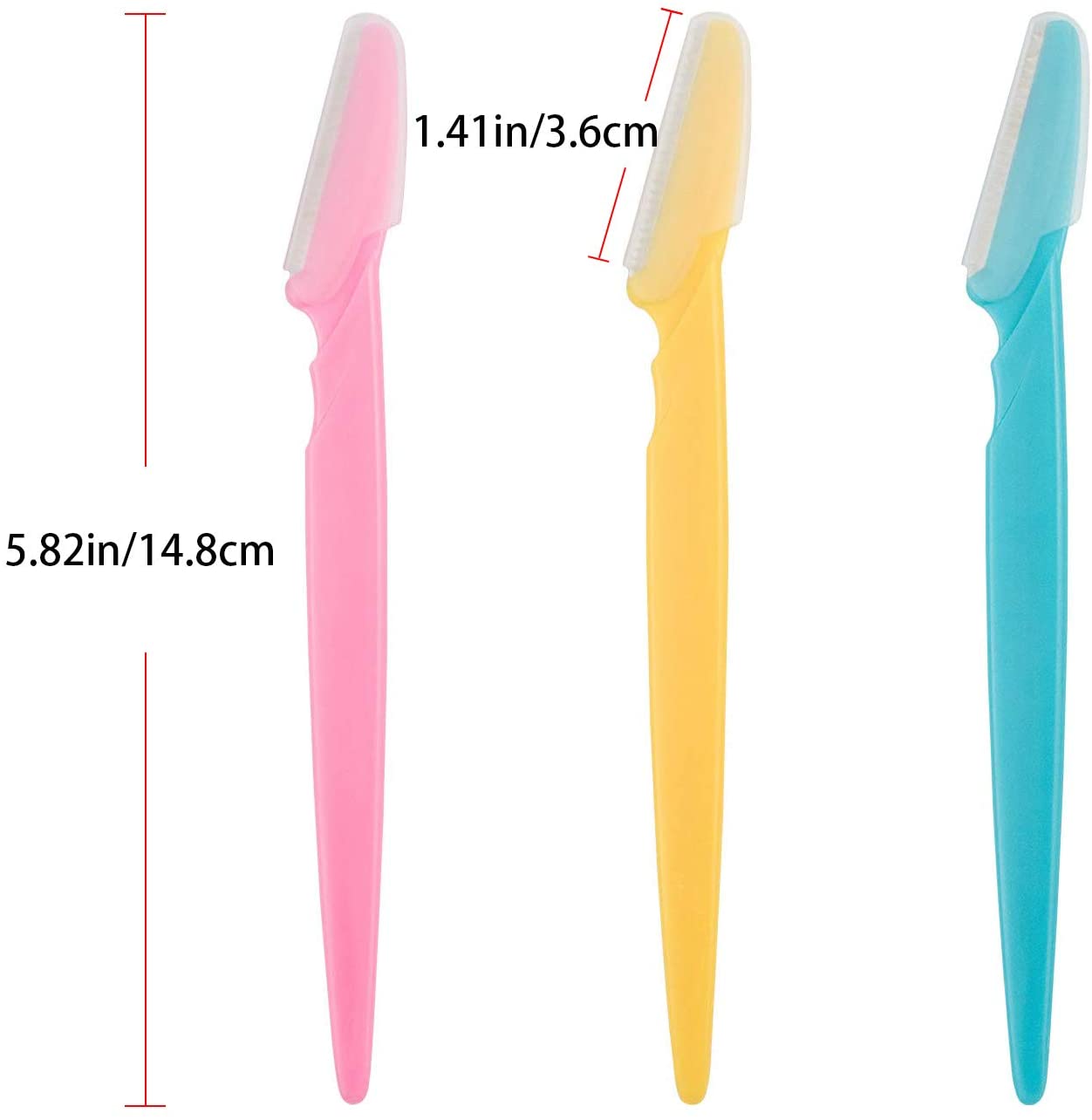 ILLUVA Eyebrow Razors Facial Hair Remover Shaver Trimmer Shaper, Exfoliating Dermaplaning Tool for Women and Men 6 Pcs - Image 2