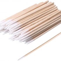 ZHIYE Cotton Buds, 400 pcs Cotton Swab, for Eyebrow Tattoo Beauty Make-up Color Nail Seam Dedicated Dirty Picking, Wood Handle Small Pointed Tip Head