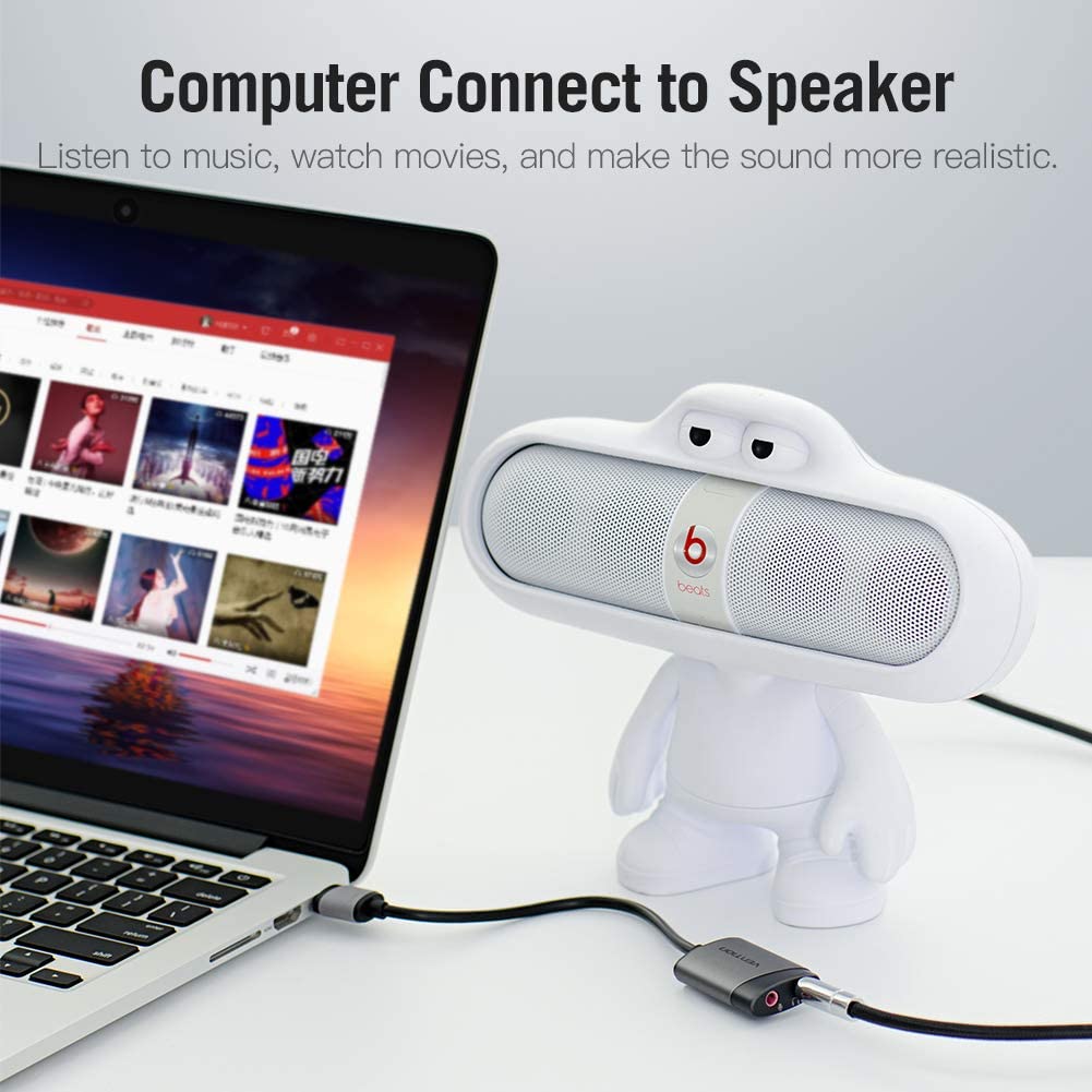 VENTION USB Sound Card - 3.5mm Jack Audio Adapter with TRS Mic Support - Compatible with PC, Laptop, Headset, PS5/4, Mac and More - Image 4