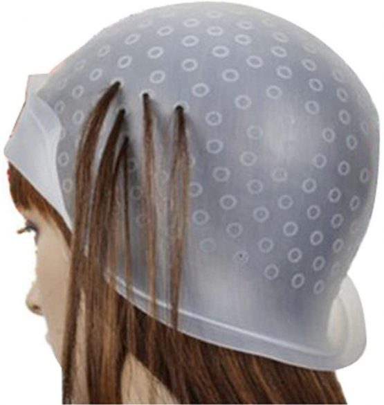 Highlight Caps with Coloring Hair Hook, Frosting Coloring Hat, Professional Salon Silicone Hairdressing Tools - Image 2