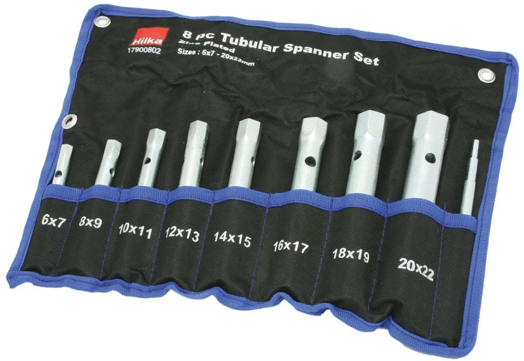 Hilka 17900802 Box Spanner Set Metric (8-Piece), Silver, Confezione 1/S
