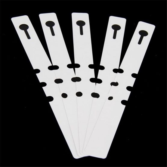 QincLing 200 PCS Tree Tags, Waterproof Tree Labels White Nursery Plant Labels Markers Garden Tags Plastic Wrap Around Hanging Tags Garden Markers Loop Lock Labels Garden Labels - Image 2