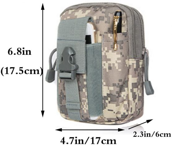 FiveloveTwo Small Hiking Waistpacks Multi-Purpose Poly Tool Holder EDC Pouch Waist Bag Military Nylon Utility Tactical Molle Pack Camping Pouch - Image 3