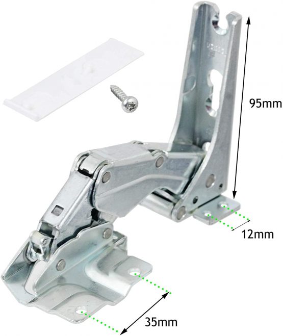 SPARES2GO Hettich Type Integrated Door Hinges Fridge Freezer Set (Left & Right Hinges with Codes: 3306 3702 3307 3703 5.0 41.5) - Image 2