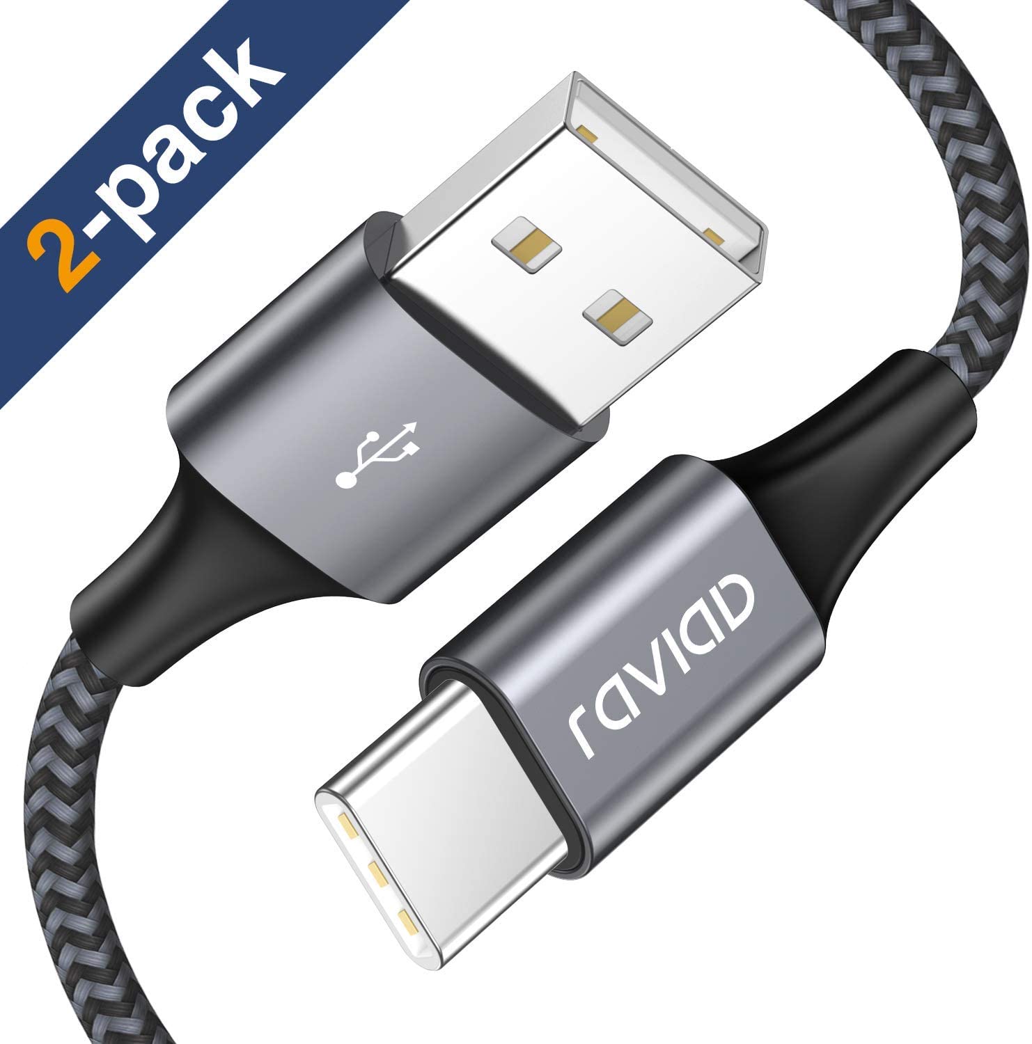 RAVIAD USB C Cable 2M 2Pack