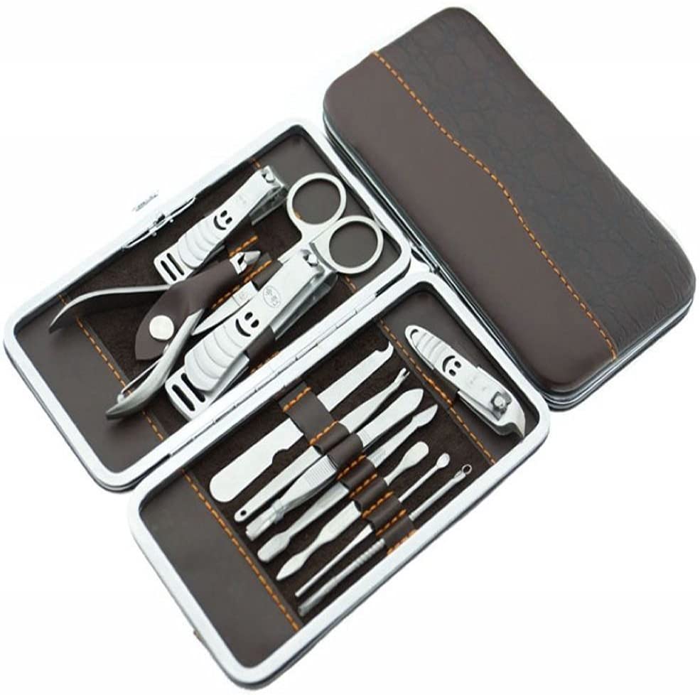 Malayas Finger Toe Nail Cutter Stainless Steel 12 pcs Personal Manicure Nail Scissors Set Nail Clipper Earpick Grooming Pedicure Kits Men/Women Nail Trimmer - Image 3