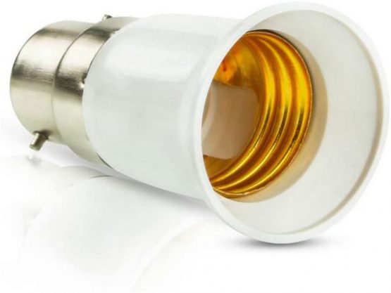 B22 to E27 Lamp Holder Light Socket LED Light Holders Resistant No Fire Hazard, Fixture Replacement LED Lamp Screw Base Halogen Bulb Holder Converter Light Bulb Base Lamp Socket Adapter (6 Pack) - Image 2