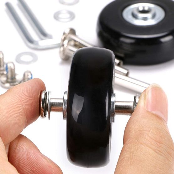 SUMNACON 4Pcs 50x18mm Luggage Suitcase Replacement Wheels, Rubber Swivel Caster Wheels Bearings Repair Kits - Image 4