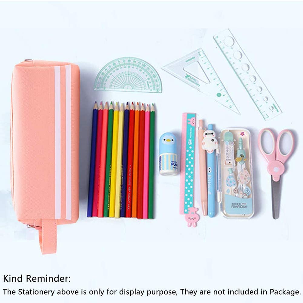 Pencil Case Large Capacity Pencil Case Pink BETOY Pen Bag Pencil Case 20cm for Children Teenager Student Storage of Stationery - Image 2