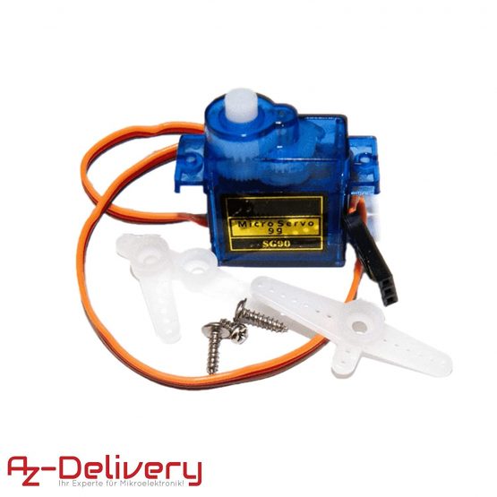 AZDelivery SG90 Micro Servo 9g Toy Robot Helicopter Airplane Arm Boat Motor RC Remote Control 4.8V 6V compatible with Arduino including E-Book! - Image 3