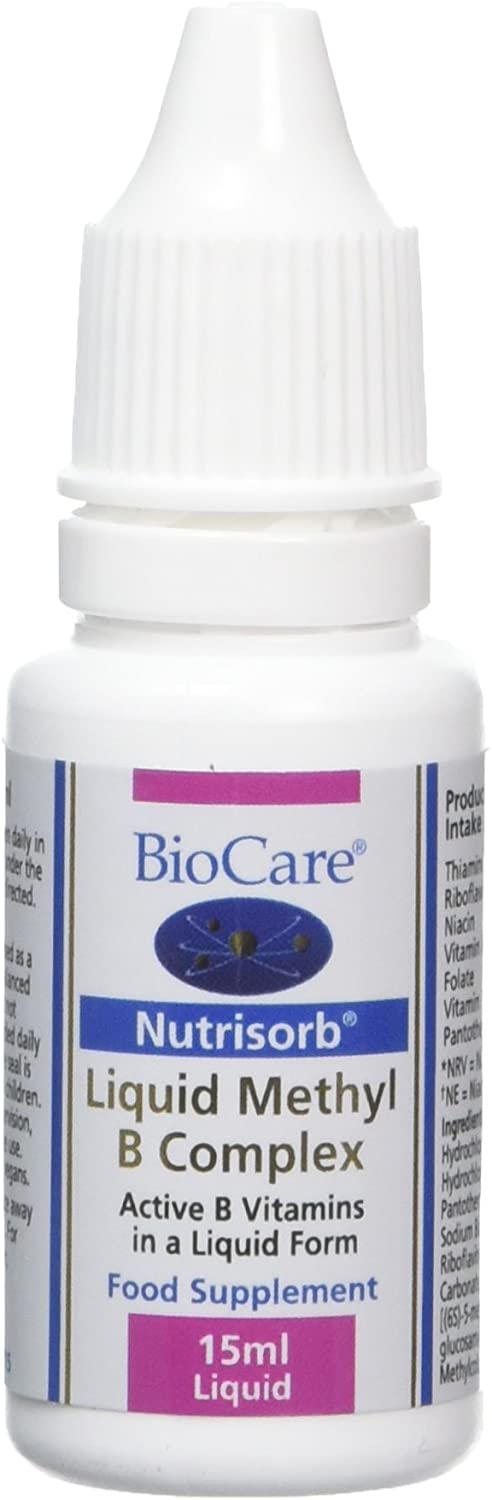 BioCare Nutrisorb Methyl B Complex - Liquid Active B Vitamins for Energy Cognitive and Nervous System Support - 15ml