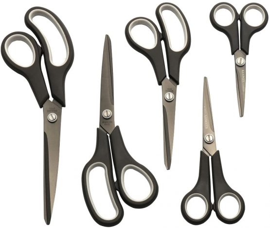 KUONIIY Scissors Ultra Sharp Titanium Blades Soft Comfort-Grip Handles Multi-Purpose Scissors Set of 5 - Image 3