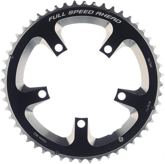 FSA Super Road N10/11 110BCD Chainring-Grey, 110 x 50t - Image 2