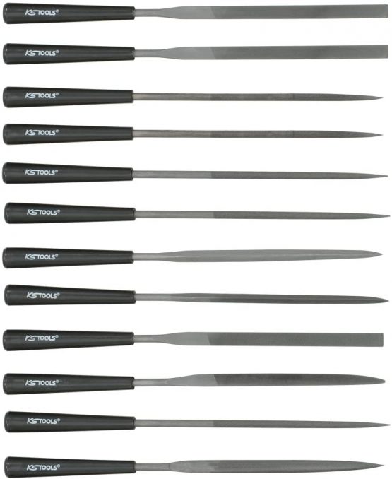 KS Tools 140.3050 Needle files set, 12 pcs, 145mm - Image 2