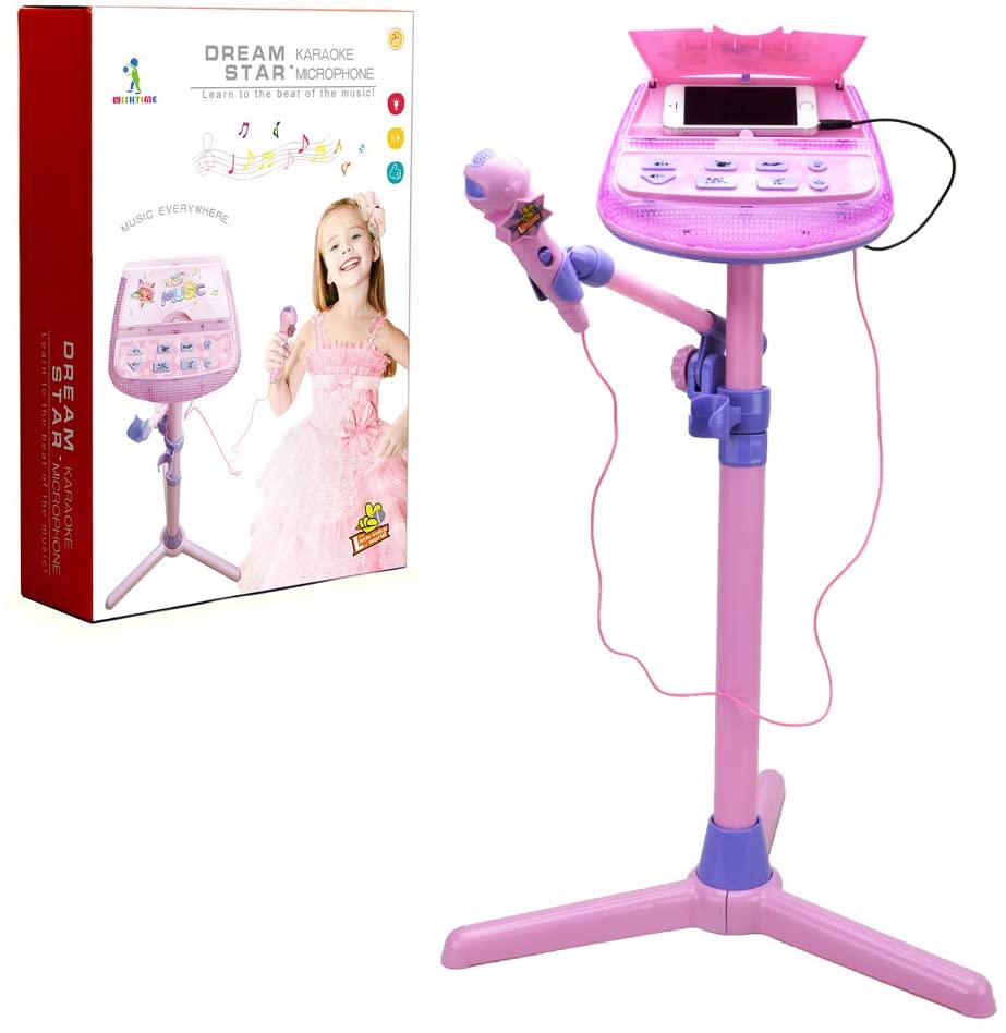 Kids Karaoke Microphone Musical Toys – Wishtime ZM16038 Kids Pink ...