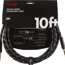 Fender 990820092 Deluxe Series Instrument Cable - 10 ft – STR/STR – Black Tweed