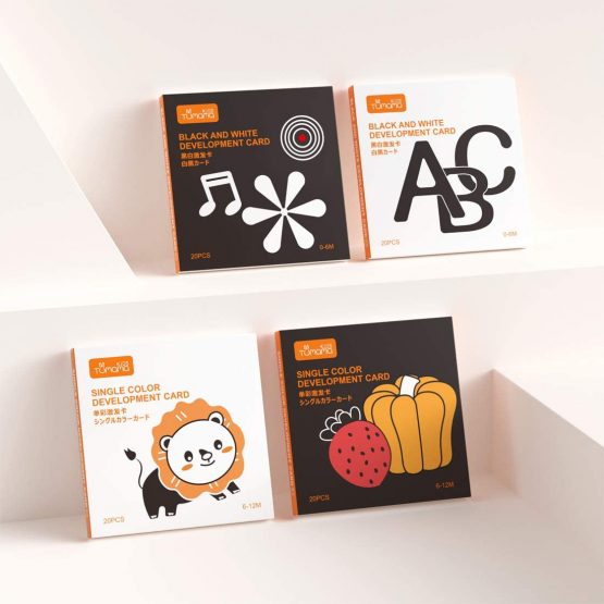 tumama High Contrast Black and White Baby Flash Cards,Toddler Baby Flash Card with Animals Fruit Shape Letter Alphabet Number Flash Cards,Newborn Activity Toys Gift for BabyToddler,Infants - Image 2