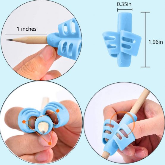 AISONBOO Pencil Grips for Kids Handwriting, Pen Grippers for Boys Girls, Preschool Writing Training Aid Grip, Toddler Beginners Kindergarten Writing Finger Grip - Image 2