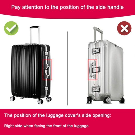 Luggage Cover,HIMI Suitcase Protective Covers Travel Suitcase Protector with Elastic Clear Dustproof Spandex Fits 19 to 32 Inch Luggage Large(31-32”) -Black - Image 4