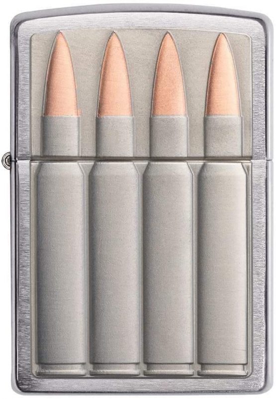 Zippo Unisex's Bullets Windproof Lighter, Chrome, Regular - Image 2