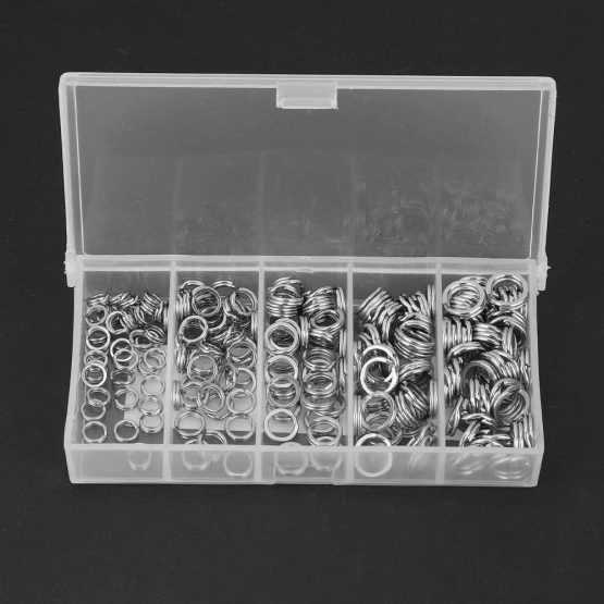 Alomejor 200pcs Fishing Stainless Steel Split Rings Double Snap Ring High Strength Fishing Lures Ring Fishing Lure Connector Fishing Tackle Set - Image 3
