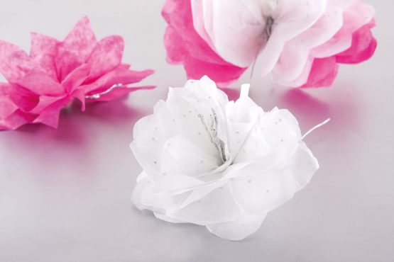 Rayher 67271102 Tissue paper Glitter, white - Image 3