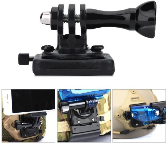Dioche Helmet Camera Mount, Tactical Helmet Fixed Mount Base Adapter Bracket for Camcorder Sports Camera