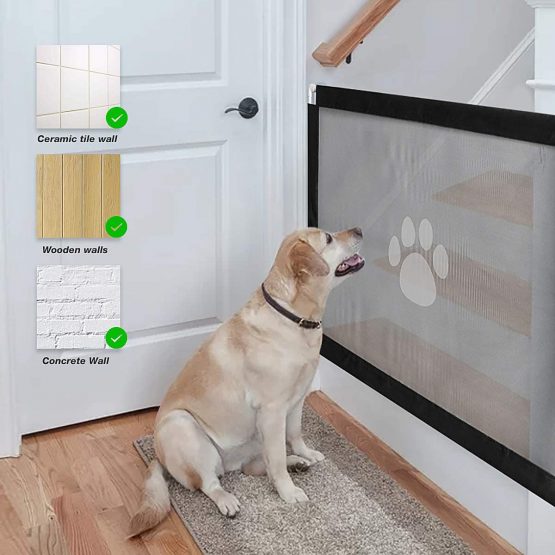 Namsan Dog Gate Pet Safety Guard Magic Gate for Dogs Easy Install& Lockable Dog Stair Barrier 100 X 80 CM Fence for Stairway Doorway Indoor - Image 4