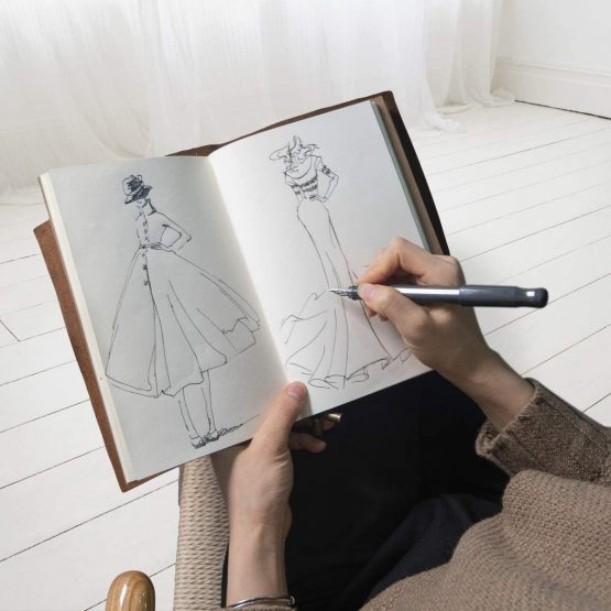 A5 Leather Travelers Notebook - Wanderings A5 Refillable Travel Journal, Hand-Crafted Genuine Leather - Perfect for Writing, Poets, Travelers, as a Diary - Blank Inserts - 22 x 15cm, 8.5x6" (A5) - Image 3