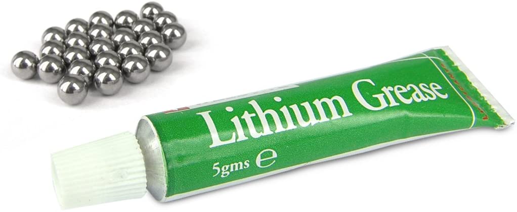 Weldtite 1/4 Inch Ball Bearings and Grease (24 Balls),Green