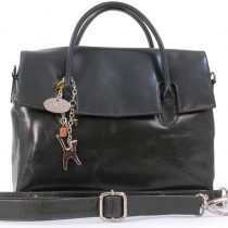 Catwalk Collection Handbags - Ladies’ Vintage Leather Top Handle Cross Body Bag - Women's Work Organiser Work - iPad/Tablet Bag - ELLA