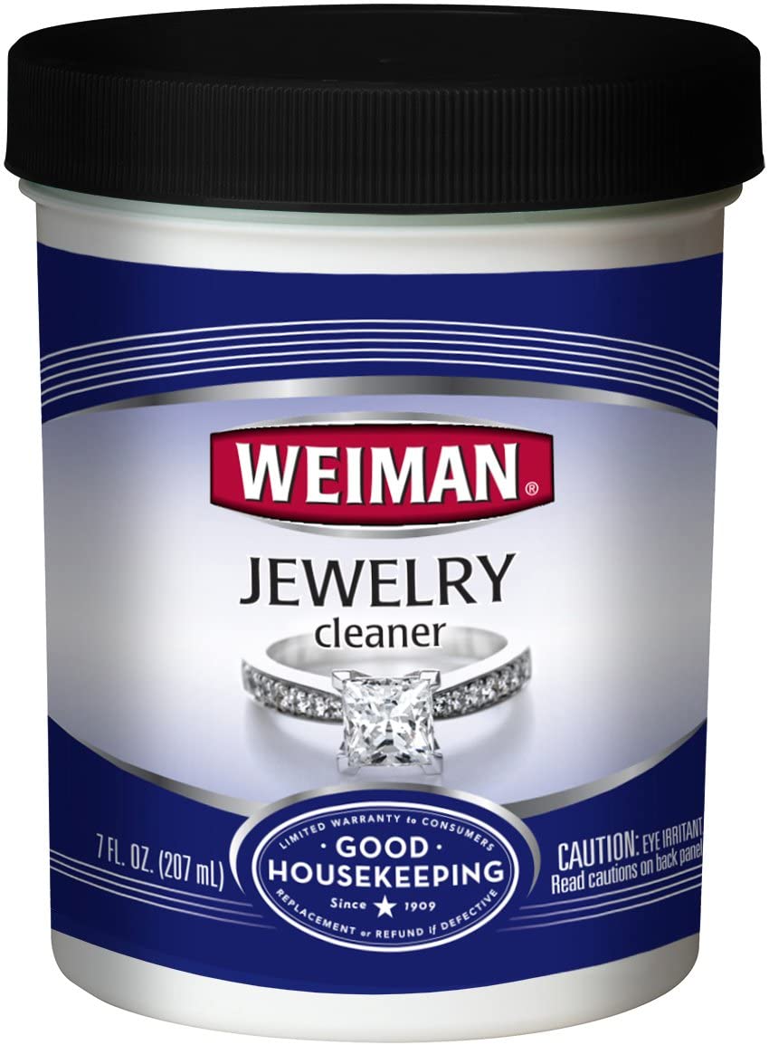 Weiman Jewelry Cleaner Liquid - Restores Shine and Brilliance to Gold, Diamond, Platinum Jewelry & Precious Stones - 7 fl. oz