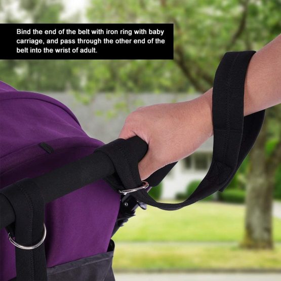 Baby Stroller Safety Wrist Straps - Delaman Universal Baby Pram Safety Belt, Baby Buggy Clips,Anti-Skid,Multi Purpose, Black - Image 3
