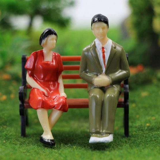 Evemodel P3002 48pcs Model Trains 1:30 Painted Sitting Figures Seated People New - Image 4