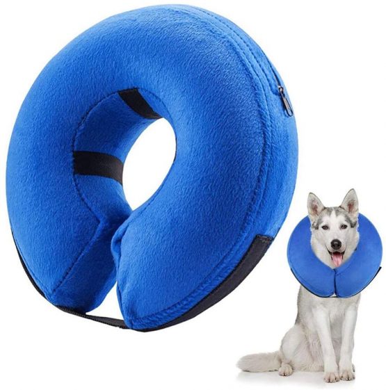 Frifer Adjustable Inflatable Recovery Collar for Dogs and Cats, L (Neck Cirfumference: 42-55cm / 16.6-21.6in)