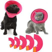 HanryDong Pink Breathable Small Medium Dog Cone, Cat Soft Comfortable Adjustable Mesh E-Collar, Easy Drink Eat Sleep Pet Recovery Elizabethan Collar, Soft Edges,Anti-Bite/Lick for Cat, Dog