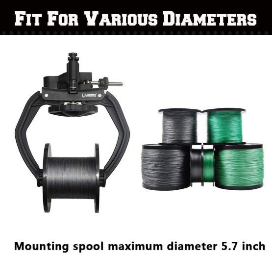 OROOTL Fishing Line Winder Reel Spooler Machine with Adjustable Clamp Spin Fishing Line Counter Stable Spooling Station System - Image 2
