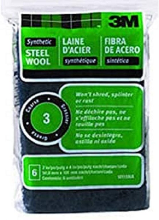 3M 10115 50.8 x 101mm Synthetic Steel Wool Coarse (Pack of 2)
