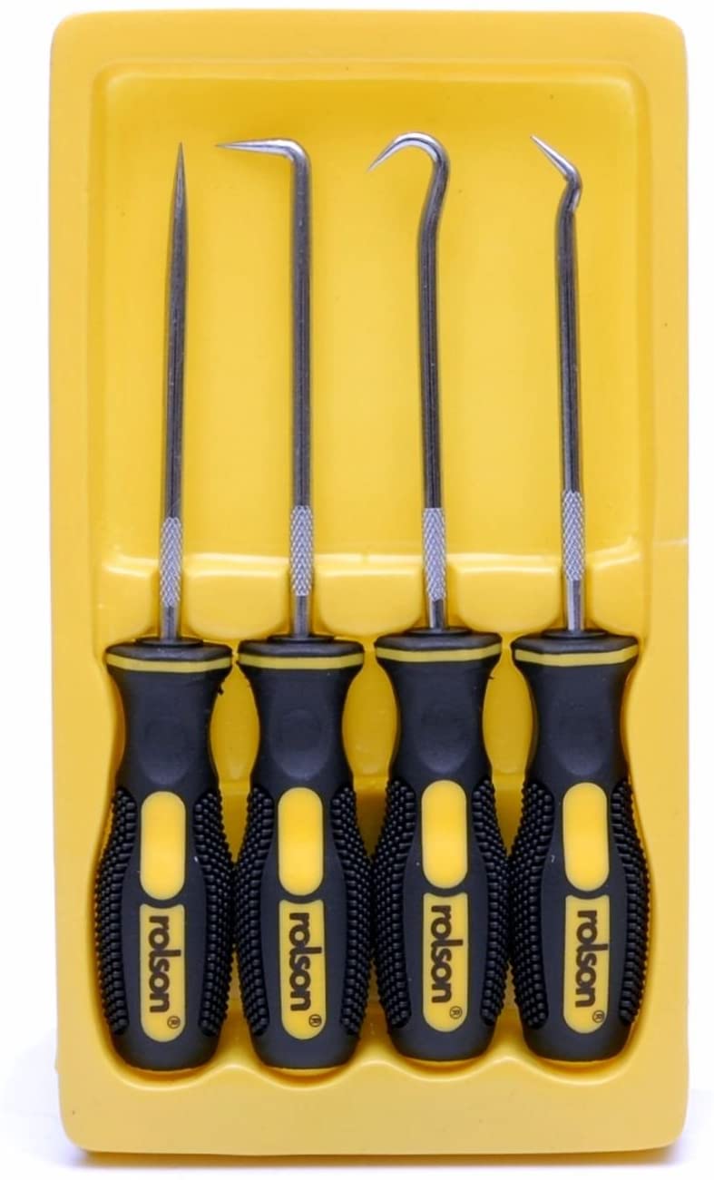 Rolson 59133 4 pc Pick and Hook Set, Silver, 4 Pieces