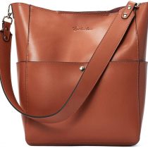 BOSTANTEN Womens Leather Handbags Purses Designer Fashion Shoulder Tote Bag Clutch Bucket Bags for Ladies