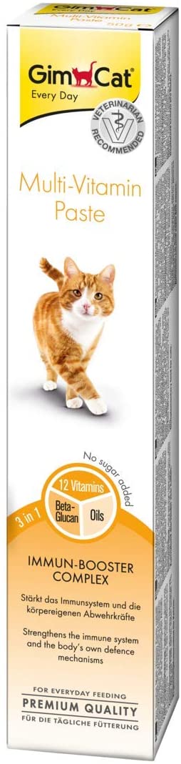 GimCat Multi-Vitamin Paste - This healthy cat snack activates and strengthens the immune system - 1 tube (1 x 50 g) - Image 2