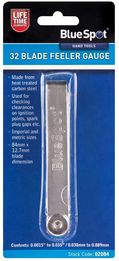 Blue Spot Tools 02084 Blade Feeler Gauge, Silver, Set of 32 Piece - Image 2