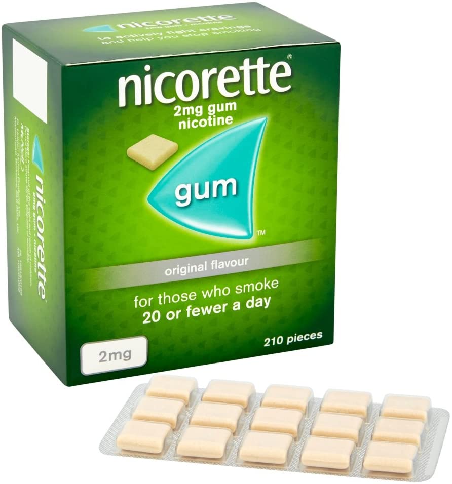 Nicorette Original 2 mg Gum Nicotine 210-Pieces, Nicotine Gum (Quit Smoking and Stop Smoking Aid) - Image 2