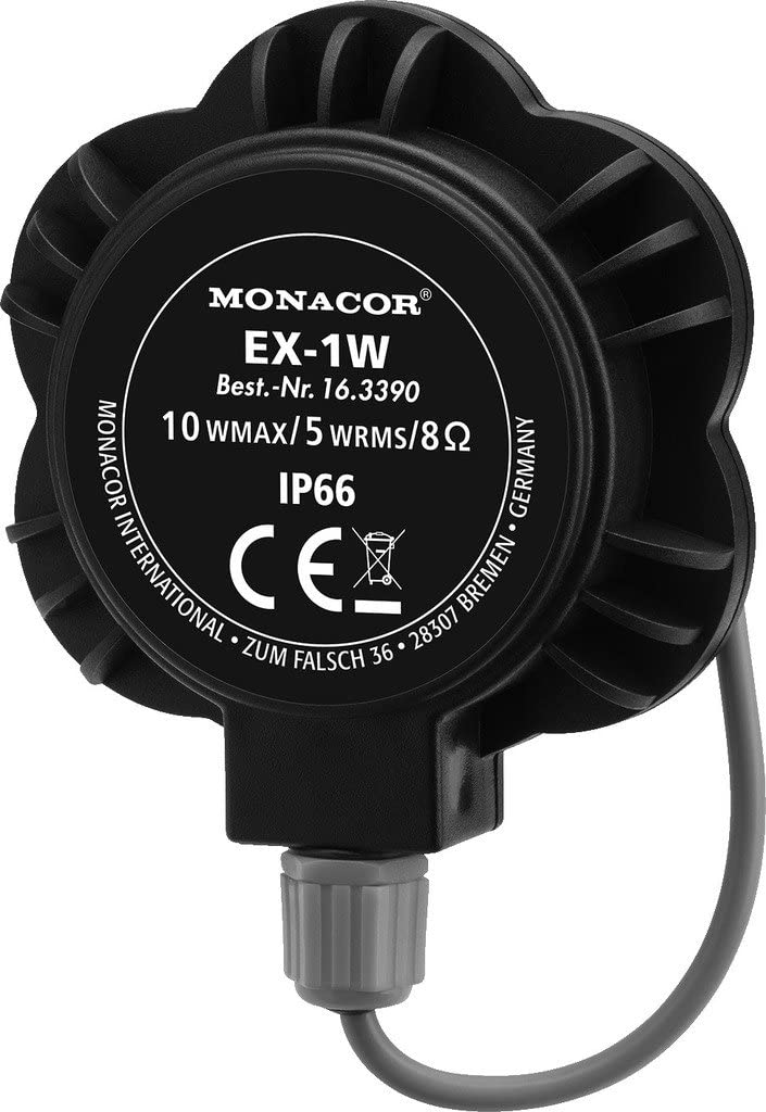 MONACOR EX-1W Audio Exciter/Resonator 5 W 8 Ohm, Black
