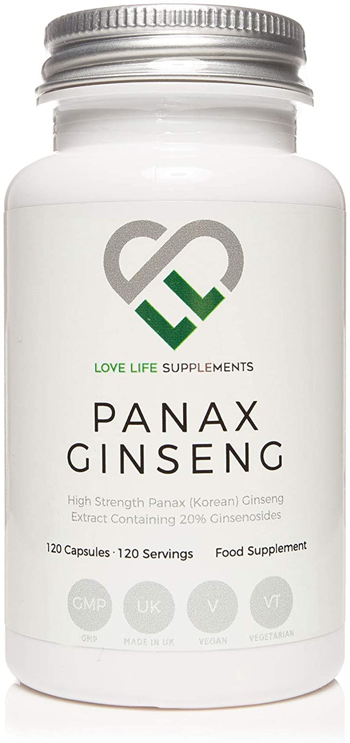 Panax (Korean) Ginseng 3500mg 20% Ginsenosides, 120 count (Pack of 1)
