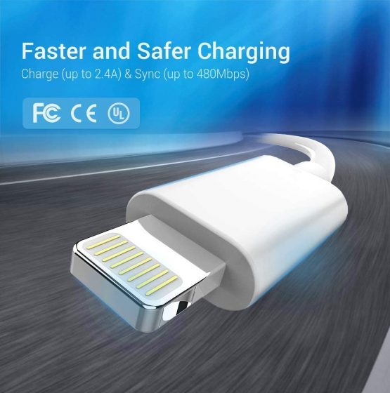 Lightning Cable MFi Certified iPhone Charger Cable, MarchPower 3Pack 2M Extra Long Lightning to USB Cable Fast Charging & Syncing iPhone Cord for iPhone 13 12 11 Pro Xs Max X 8 Plus 7Plus iPad - White - Image 3